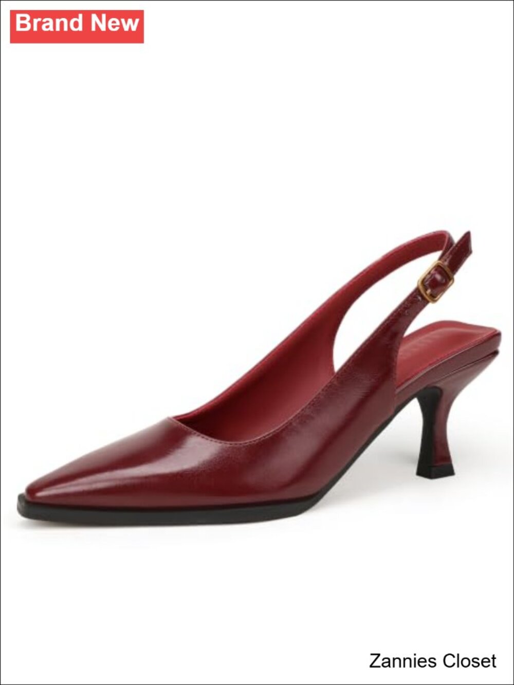 ✨ IDIFU Women's Slingback Kitten Heels Pointed Toe Dress Pumps
